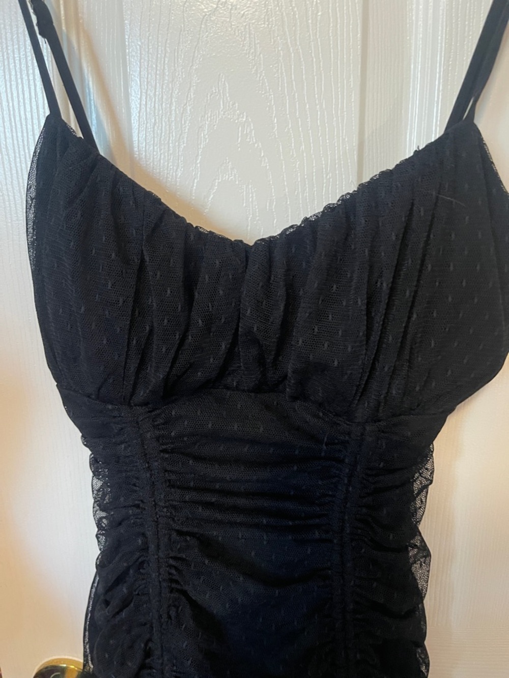 Windsor Black Ruched Mini Dress - Picture 3 of 3